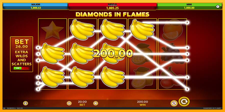 Diamonds in Flames machine à sous pour de largent, image 4