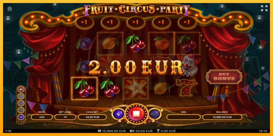 Fruit Circus Party machine à sous pour de largent, image 3