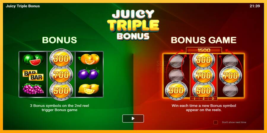 Juicy Triple Bonus machine à sous pour de largent, image 1