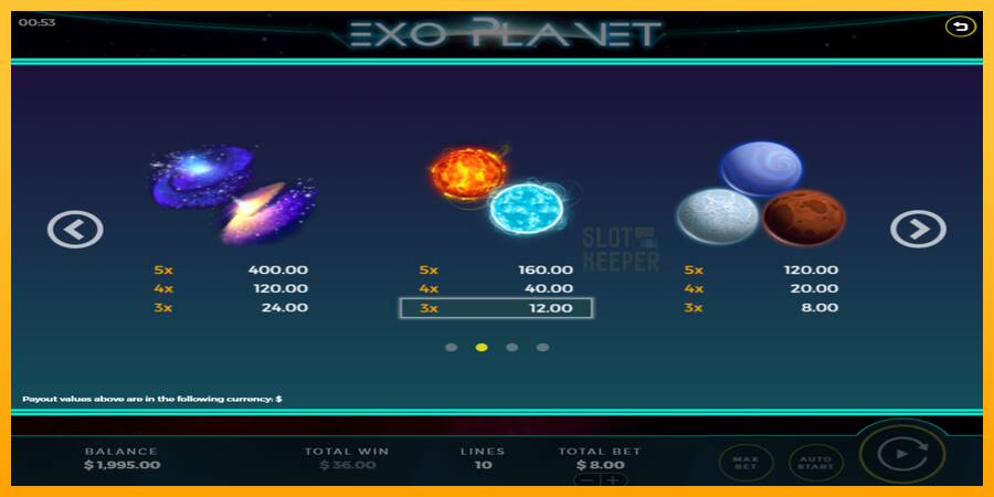 Exo Planet machine à sous pour de largent, image 5