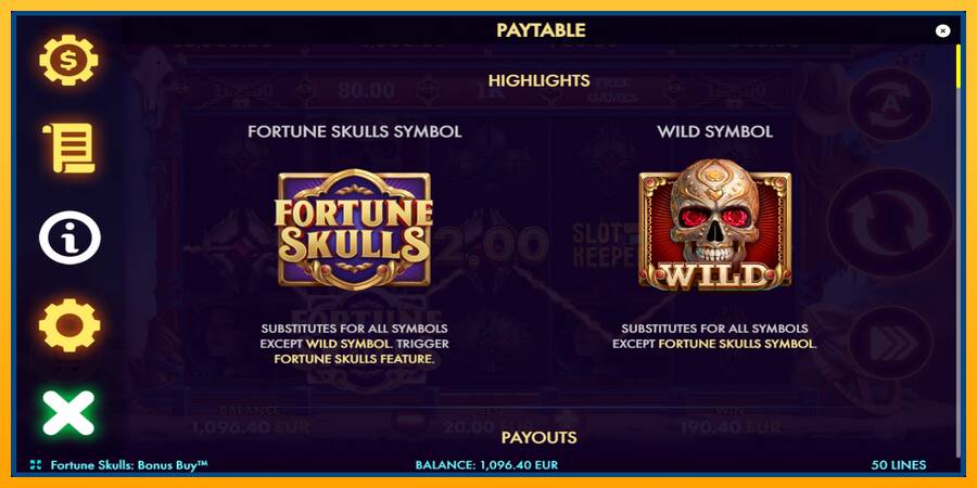 Fortune Skulls Bonus Buy machine à sous pour de largent, image 5