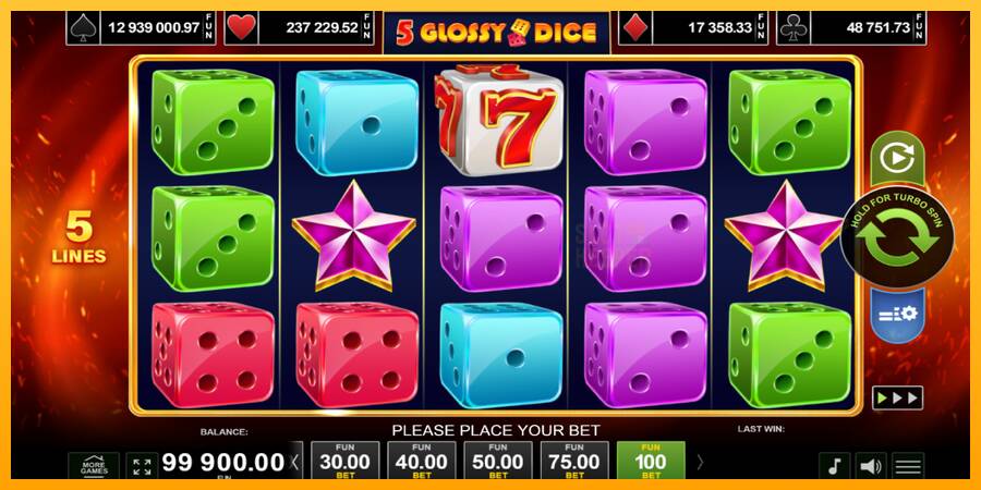 5 Glossy Dice machine à sous pour de largent, image 1