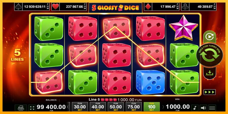 5 Glossy Dice machine à sous pour de largent, image 4