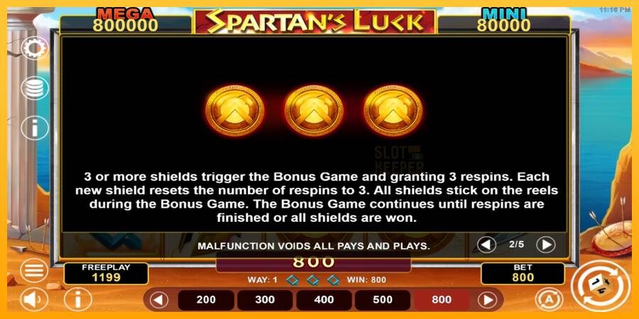 Spartans Luck Hold & Win machine à sous pour de largent, image 5