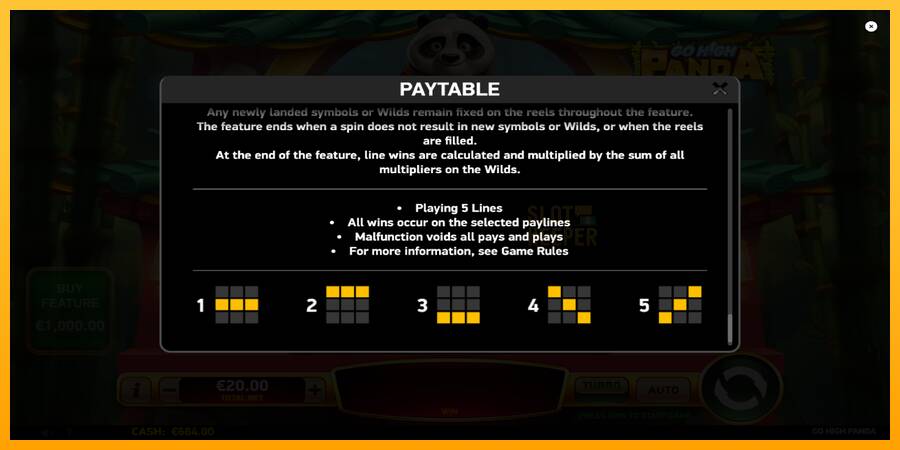 Go High Panda machine à sous pour de largent, image 7