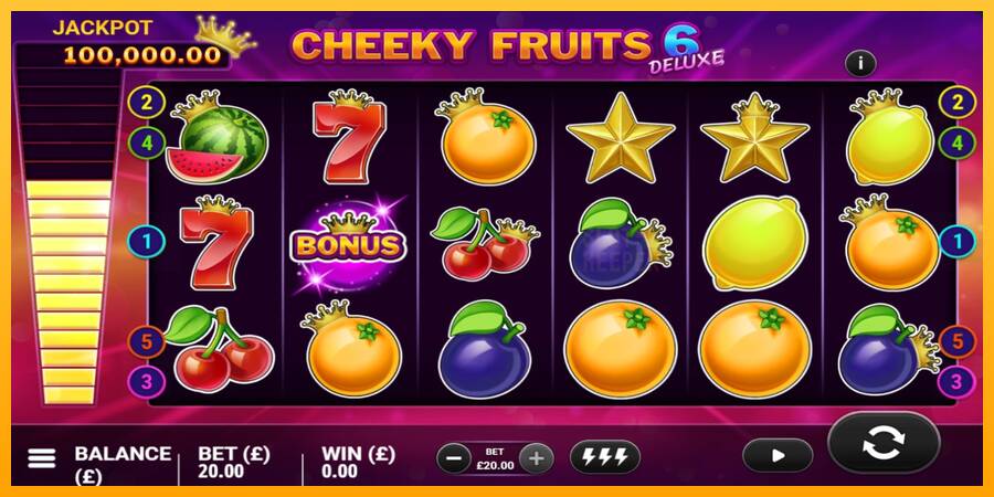 Cheeky Fruits 6 Deluxe machine à sous pour de largent, image 3