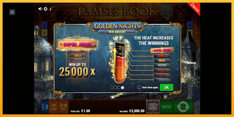 Ramses Book Golden Nights machine à sous pour de largent, image 1