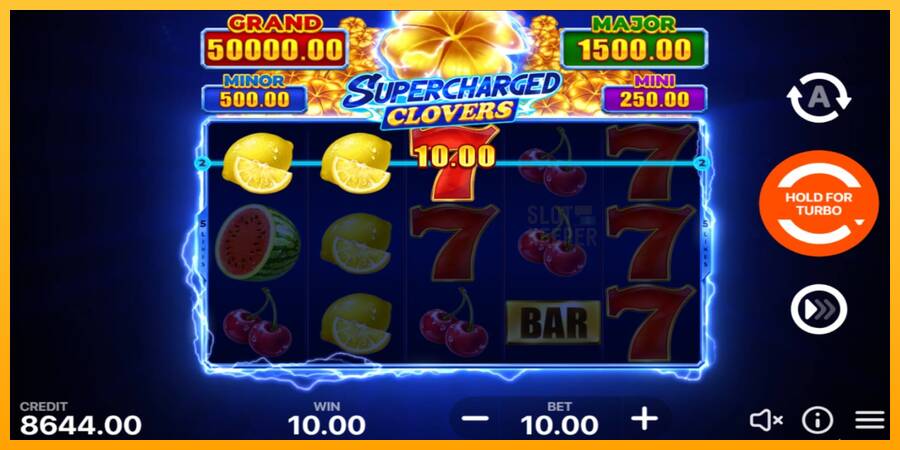 Supercharged Clovers: Hold and Win machine à sous pour de largent, image 3